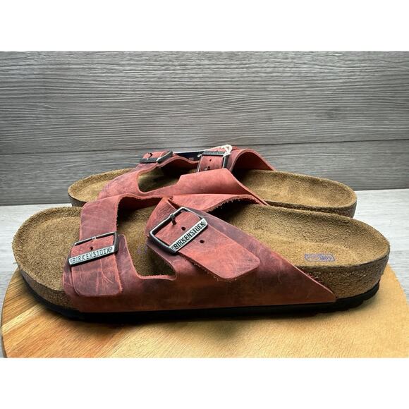 Birkenstock Arizona Big Buckle | Mars Red | Men’s 12 Soft Bed. main image 4